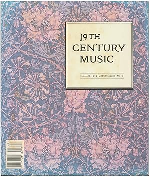 Image du vendeur pour 19th Century Music: (Summer 1999, Volume XXIII, No. 1) mis en vente par Diatrope Books