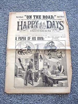 Happy Days dime novel A Paper of His Own or, How Phil Bright Became an Editor #201 August 20, 1898
