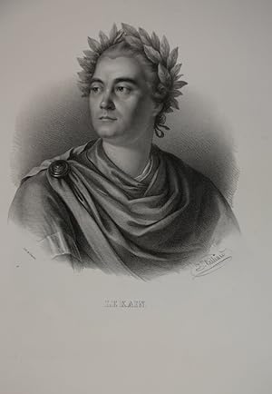 Bild des Verkufers fr Portrait. Brustfigur en face. Lithographie von Maurin. zum Verkauf von Antiquariat  Braun