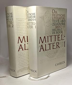 Seller image for Mittelalter - texte und zeugnisse - Die Deutsche literatur band 1 & 2 for sale by crealivres
