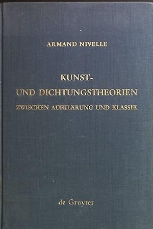 Bild des Verkufers fr Kunst- und Dichtungstheorien zwischen Aufklrung und Klassik. zum Verkauf von books4less (Versandantiquariat Petra Gros GmbH & Co. KG)