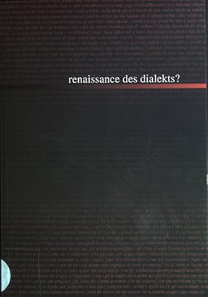 Imagen del vendedor de Renaissance des Dialekts?. a la venta por books4less (Versandantiquariat Petra Gros GmbH & Co. KG)