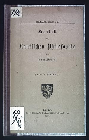 Immagine del venditore per Kritik der kantischen Philosophie. venduto da books4less (Versandantiquariat Petra Gros GmbH & Co. KG)