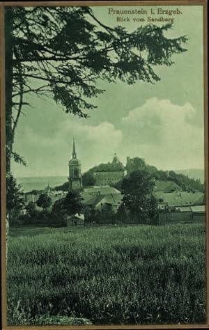 Bild des Verkufers fr Ansichtskarte / Postkarte Frauenstein im Erzgebirge, Blick vom Sandberg zum Verkauf von akpool GmbH