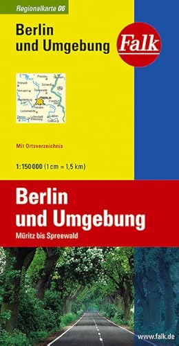 Falk Regionalkarte Berlin und Umgebung 1:150 000 Müritz bis Spreewald
