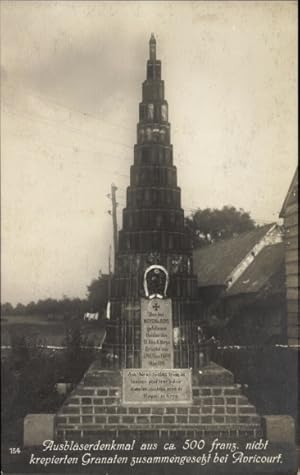 Bild des Verkufers fr Ansichtskarte / Postkarte Avricourt Elfringen Lothringen Moselle, Ausblserdenkmal zum Verkauf von akpool GmbH