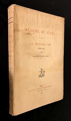 Seller image for Madame de Stal. La seconde vie (1800-1807) for sale by Abraxas-libris