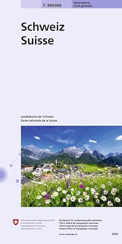 Image du vendeur pour Generalkarte der Schweiz 1:300 000 : Carte gnrale de la Suisse 1:300 000 mis en vente par AHA-BUCH GmbH