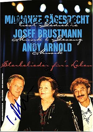 5x Original Autogramm Marianne Sägebrecht Josef Brustmann Andy Arnold /// Autogramm Autograph sig...