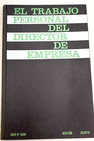 Imagen del vendedor de El trabajo personal del director de empresa a la venta por Alcan Libros