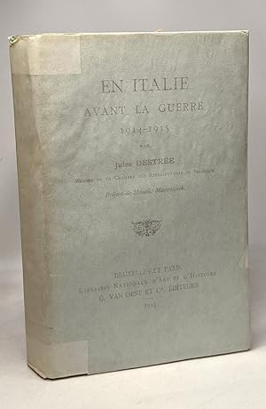 Seller image for En Italie avant la guerre 1914 - 1915 for sale by crealivres