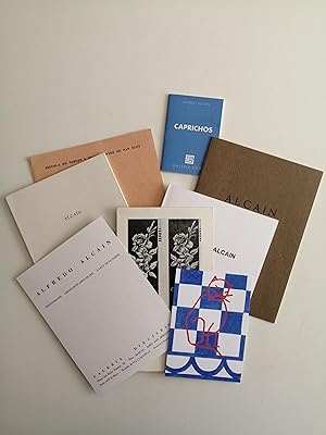 Alfredo Alcaín [6 folletos de exposición + 2 tarjetones de invitación a exposiciones]