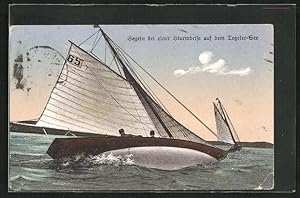 Bild des Verkufers fr Ansichtskarte Segeln bei einer Sturmbrise auf dem Tegeler See zum Verkauf von Bartko-Reher