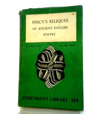 Bild des Verkufers fr Reliques of Ancient English Poetry Vol. II zum Verkauf von World of Rare Books