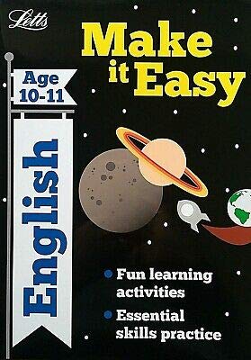 Imagen del vendedor de Letts Make it Easy Home Learning ENGLISH Workbook Reception Children Age 10-11 (Paperback) a la venta por WeBuyBooks