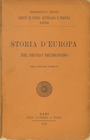 Seller image for Storia d'Europa nel secolo decimonono for sale by FABRISLIBRIS