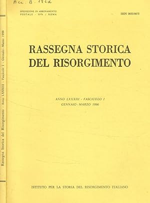 Bild des Verkufers fr Rassegna storica del risorgimento anno LXXXIII, fasc.1, gennaio-marzo 1996 zum Verkauf von Biblioteca di Babele