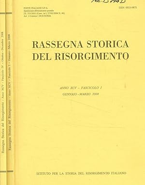 Bild des Verkufers fr Rassegna storica del risorgimento anno XCV fasc.I, IV, 2008 zum Verkauf von Biblioteca di Babele