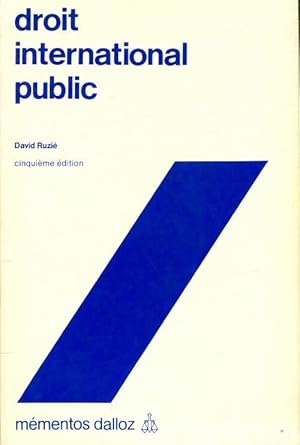 Droit international public - David Ruzie