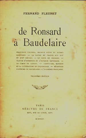 De Ronsard ? Baudelaire - Fernand Fleuret