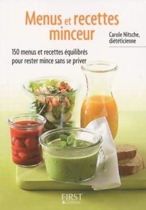 Image du vendeur pour Le petit livres des menus minceur - Carole Nitsche mis en vente par Book Hémisphères