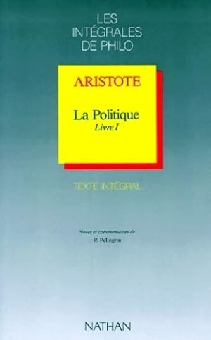 Image du vendeur pour La Politique, Livre I - Aristote mis en vente par Book Hmisphres