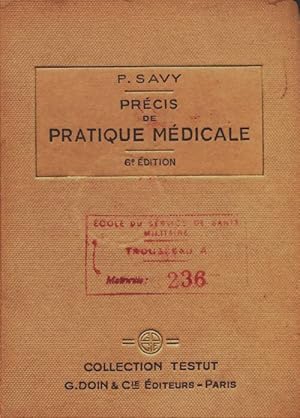 Imagen del vendedor de Pr?cis de pratique m?dicale - Paul Savy a la venta por Book Hmisphres