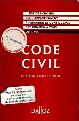 Code civil 2016 - Collectif