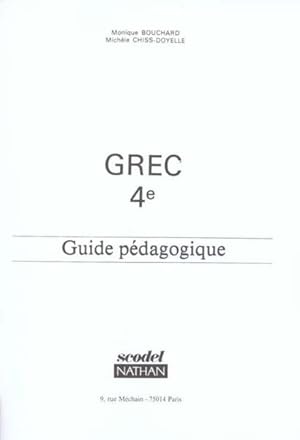 Image du vendeur pour grec ; 4me, niveau 1 ; guide pedagogique mis en vente par Chapitre.com : livres et presse ancienne