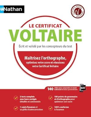le certificat Voltaire (édition 2018)