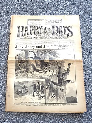 Happy Days dime novel Jack, Jerry and Joe; or Three Boy Hunters in the Adirondacks #102 September...