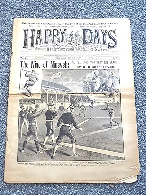 Happy Days dime novel The Nine of Nineveh or The Boys Who Beat the League #142 July 3, 1897