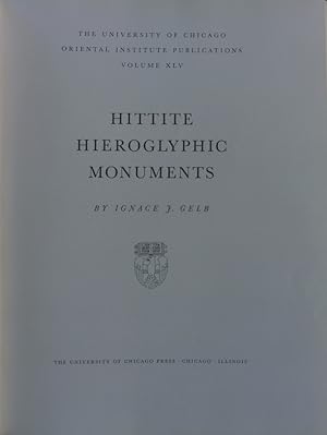 Seller image for Hittite hieroglyphic monuments. for sale by Antiquariat Bookfarm