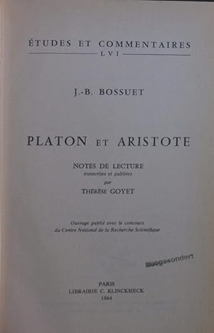 Bild des Verkufers fr Platon et Aristote. zum Verkauf von Antiquariat Bookfarm