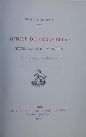 Seller image for Autour de "Graziella" textes lamartiniens indits. for sale by Antiquariat Bookfarm