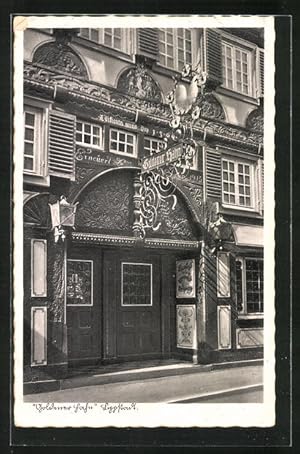 Ansichtskarte Lippstadt i. W., Gasthaus Goldener Hahn