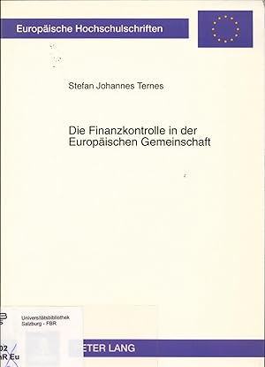 Imagen del vendedor de Die Finanzkontrolle in der Europischen Gemeinschaft a la venta por avelibro OHG