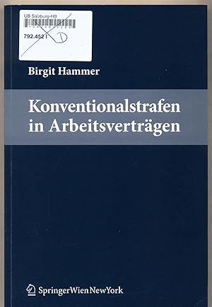 Seller image for Konventionalstrafen in Arbeitsvertrgen for sale by avelibro OHG