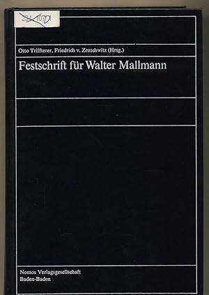 Seller image for Festschrift fr Walter Mallmann for sale by avelibro OHG