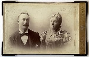 Hong Kong Cabinet Card Photograph - Portrait of a Western couple