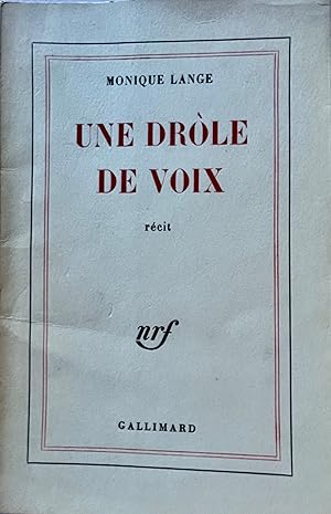 Une drôle de voix (dédicacé)