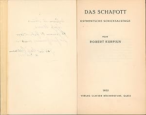 Seller image for Das Schafott,Ostdeutsche Schicksalstage" for sale by Antiquariat Kastanienhof