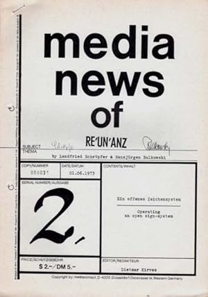 Reunanz. Ein offenes Zeichensystem. Operation an open sign-system. media news [Heft] 2, 01.06.197...
