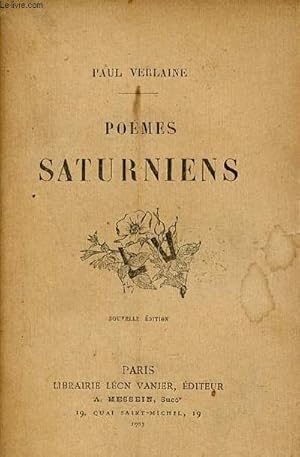 Bild des Verkufers fr Pomes saturniens - Nouvelle dition. zum Verkauf von Le-Livre
