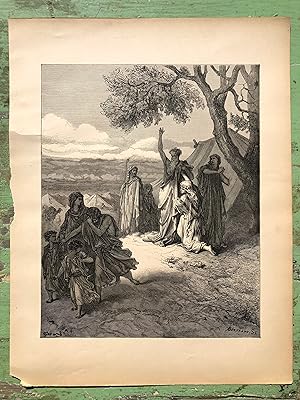 Seller image for Noah Cursing Ham. From The Dore Bible Gallery by Gustave Dore for sale by Under the Covers Antique Books
