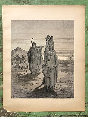 Seller image for The Expulsion of Hagar. From The Dore Bible Gallery by Gustave Dore for sale by Under the Covers Antique Books