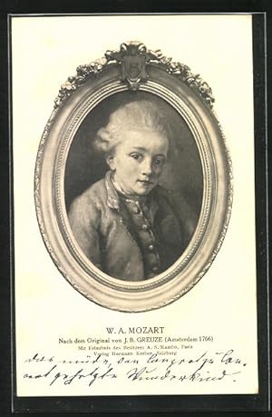 Bild des Verkufers fr Ansichtskarte Komponist W. A. Mozart im Kindesalter zum Verkauf von Bartko-Reher