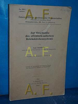 Imagen del vendedor de Zur Geschichte des ottonisch-salischen Reichskirchensystems (sterreichische Akademie der Wissenschaften, Philisophisch-historische Klasse, Sitzungsberichte, 229. Band, 1. Abhandlung a la venta por Antiquarische Fundgrube e.U.