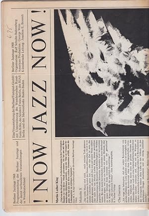 ! Now Jazz Now ! Berliner Jazztage 1968. [Programmzeitung]. Eine Veranstaltung der Berliner Fests...