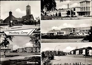 Ansichtskarte / Postkarte Hamburg Altona Lurup, Kirche, AOK, Ortsamt, Nordd. Schleifmittelindustr...